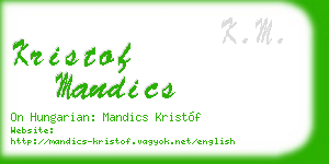 kristof mandics business card