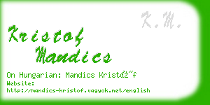 kristof mandics business card